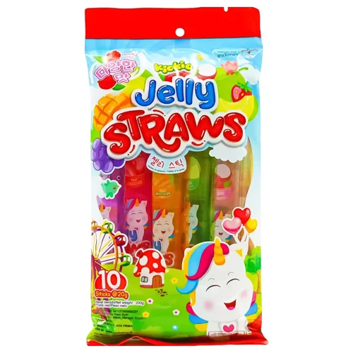 Цукерки Kiokio Jelly Straws Mix Fruit Pack желейні 200г