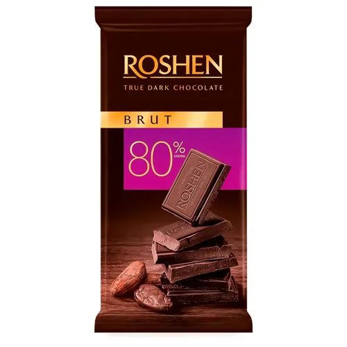 Шоколад чорний Roshen Brut 80% 85г