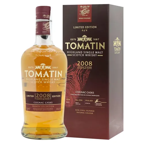 Віскі Tomatin French Collection Коньяк 12 років 46% 0,7л