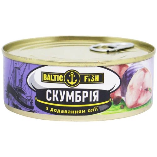 Скумбрія Baltic з додаванням олії 240г