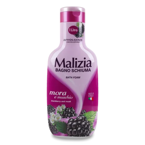 Гель-піна для душу та ванни Malizia Ожина- мускус