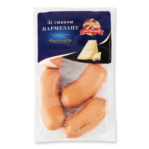 Сардельки Варені Зі Смаком Пармезану Салтівський М'ясокомбінат, кг
