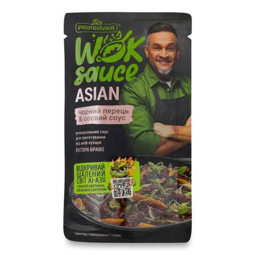Соус Універсальний Чорний Перець-Соєвий, в/ґ, 140г