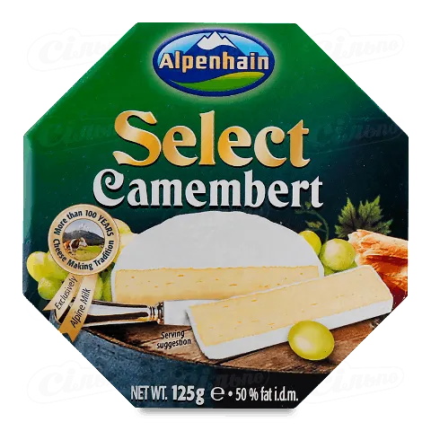 Сир Alpenhain Камамбер Селект 50%, 125г