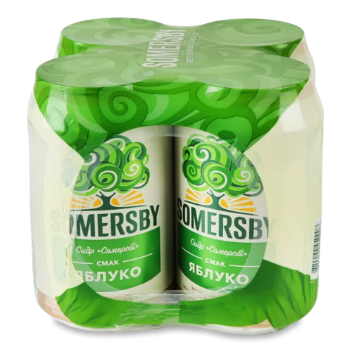 Сидр Вищого Ґатунку Яблуко Somersby, 4.7% Алк., 4х0.33л