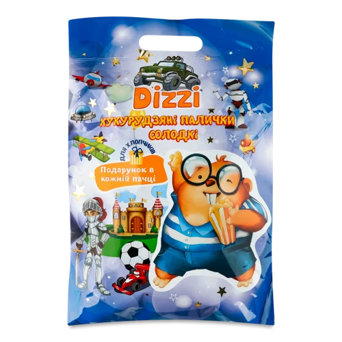 Солодкі Кукурудзяні Палички В/ґ, Подарунок Dizzi, 80г