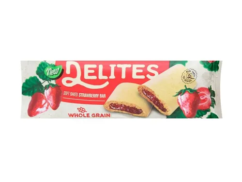 Печиво Delites батончик з полуничною начинкою 25г