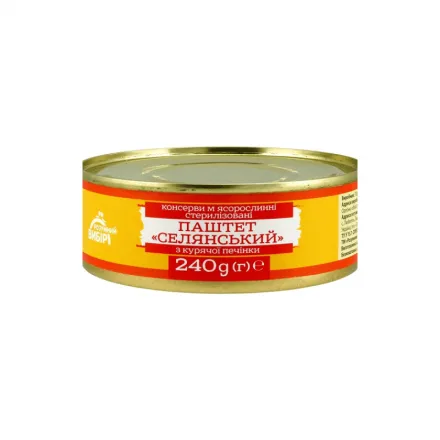Паштет 240г Розумний вибір Селянський з курячої печінки