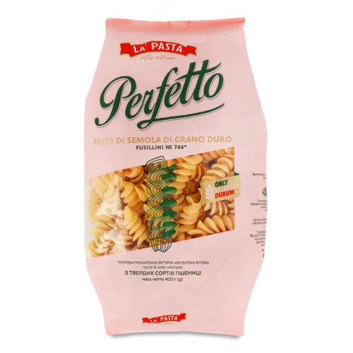 Макаронні Вироби Фігурні з Твердих Сортів Пшениці, Фузілліні, №766, La' Pasta Per Primi Perfetto, в/ґ, 400г