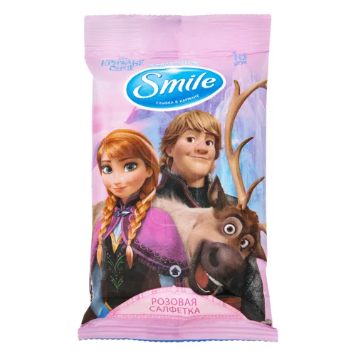 Вологі Серветки Крижане Серце Smile, 15 шт, в/ґ