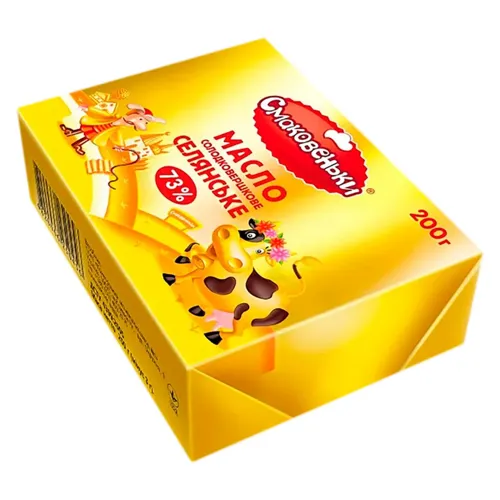 Масло солодковершкове 73% Смаковеньки 200г