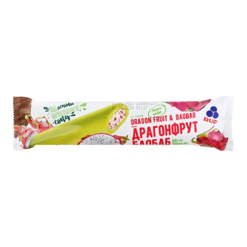 Морозиво Драгонфрут-баобаб Rud м/у 80г