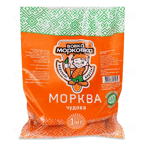 Морква «Вовка Морковка» чудова, 1кг