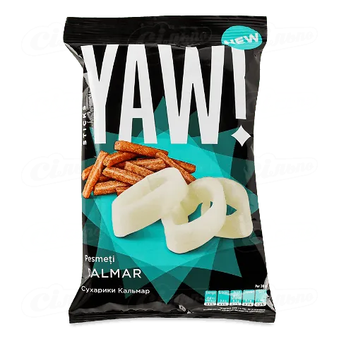 Сухарики Yaw! зі смаком кальмару, 60г
