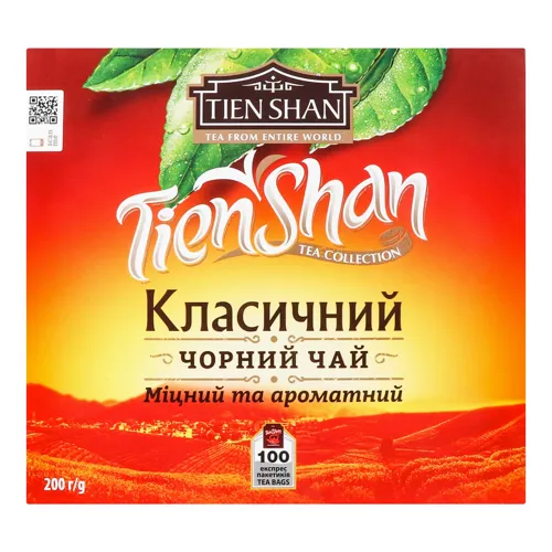 Чай чорний Класичний Tien Shan к/у 100х2г