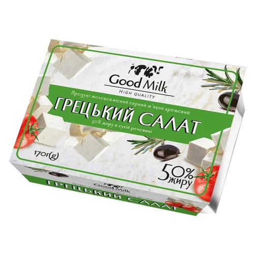 Продукт сирний Фета Good Milk Грецький салат м`який кремовий 50% 170г