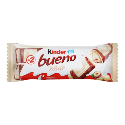Вафлі з молочно-горіховою начинкою White Kinder Bueno м/у 2х19.5г