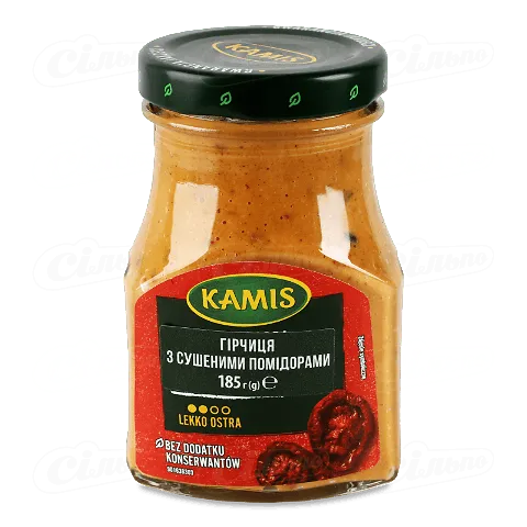Гірчиця Kamis з сушеними помідорами, 185г