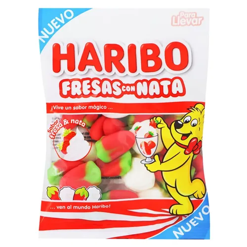 Цукерки Haribo жувальні полуниця з вершками 100г