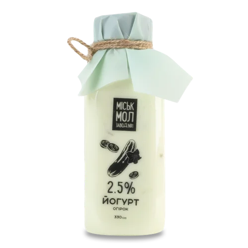 Йогурт Огірковий 2.5% Міськмолзавод №1, п/пл, 330г