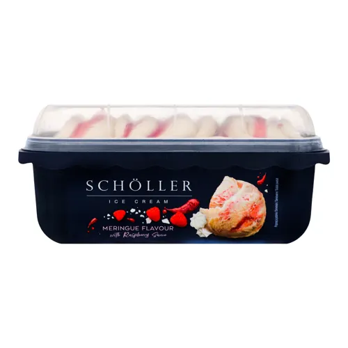 Морозиво з малиновим соусом Меренга Scholler п/у 571г