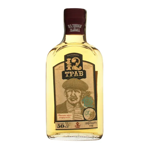 Настойка 0.2л 50% Двенадцать трав Наливки зі Львова бут