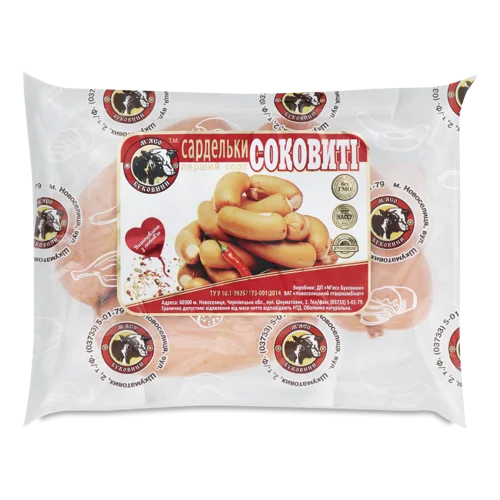 Сардельки Варені Соковиті М'ясо Буковини, кг