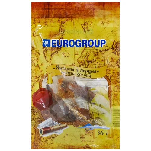 Снеки Eurogroup Янтарна з перцем солоно-сушена 36г