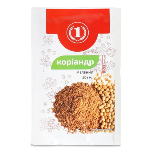 Коріандр Мелений, ТМ '1', Вищого Ґатунку, Упаковка 20г