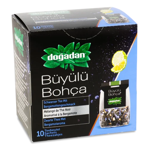 Чай Чорний Earl Grey Dogadan, Вищого Ґатунку, Картонна Упаковка, 10х2г