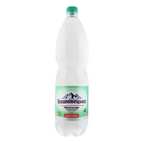 Вода мінеральна слабогазована Вишнівецька 1.5л