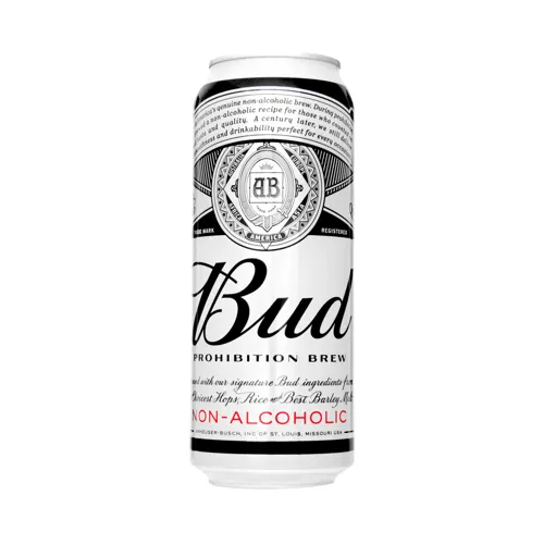 Пиво 0.5л безалкогольне світле Bud Prohibition Brew з/б