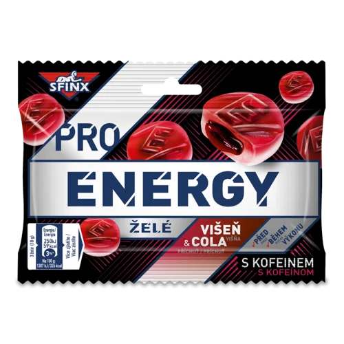 Цукерки Желейні З Начинкою Вишня та Коли Pro Energy SFINX, В/ґ, 60г