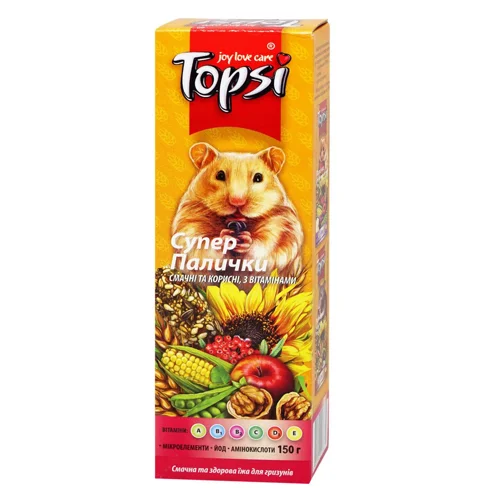 Ласощі для гризунів Topsi Супер палички 100г