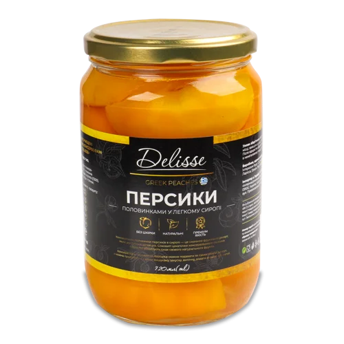 Персики Половинками У Легкому Сиропі, с/б 680г