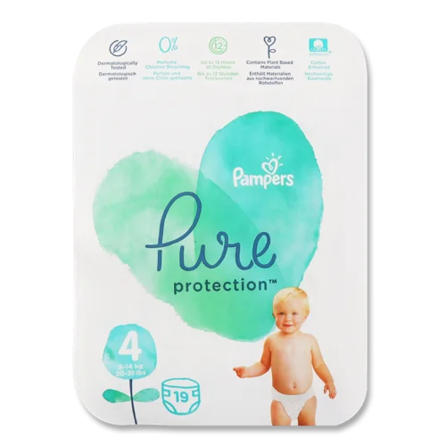 Дитячі Підгузки Pure Protection Pampers, 9-14 кг, 19 шт, в/ґ