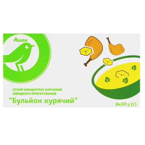 Бульйон Ашан курячий 60г