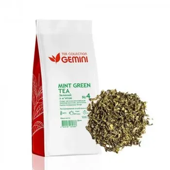 Чай зелений Gemini Tea Collection з м'ятою листовою 100г