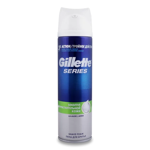 Піна для Гоління Sensitive Skin з Алое Gillette, 250 мл