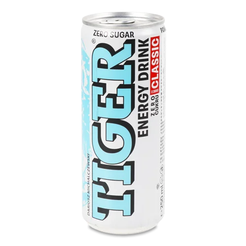 Енергетичний Напій Tiger Classic Zero Б/Алк Газовий, 0.5л