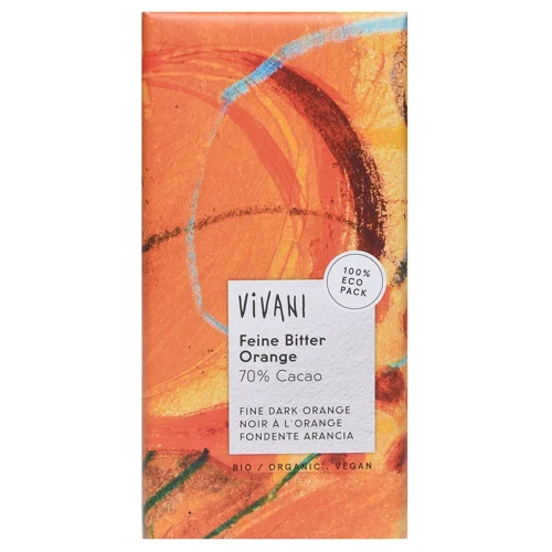 Шоколад чорний Vivani з апельсином 100г