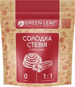 Стевія Green Leaf солодка з корицею 1:1 100г