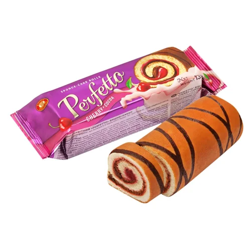 Рулет Бісквіт-шоколад Perfetto вишня-какао 130г