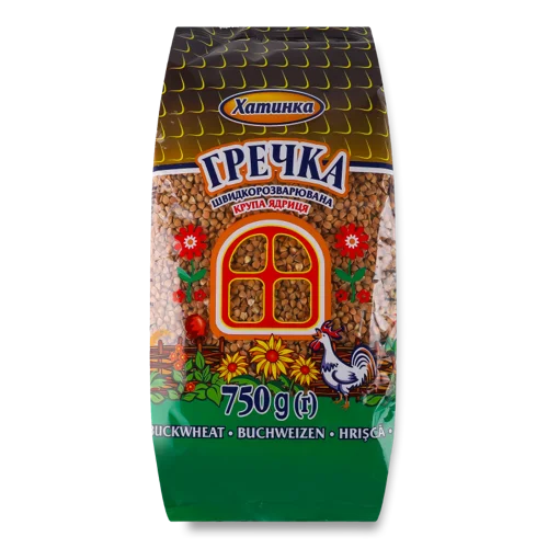 Гречка Швидкорозварювана Ядриця Хатинка, м/у 750г