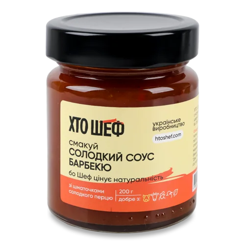 Соус Солодкий Зі Шматочками Солодкого Перцю Барбекю, с/б 200г