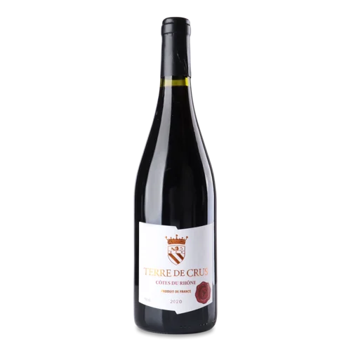 Вино Червоне Сухе Вищого Ґатунку Terre de Crus, 0.75л, 13%