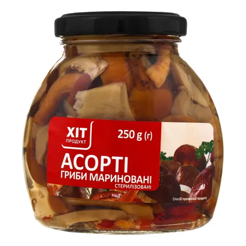 Гриби мариновані Асорті Хіт продукт с/б 250г