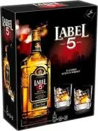 Віскі Label 5 3 роки витримки з келихами 0,7л
