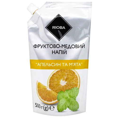 Чай фруктово-медовий Rioba концентрат Апельсин та м'ята 500г