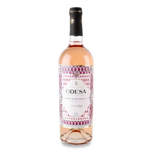 Вино Рожеве Напівсолодке 0.75л 9-13% Prestige Odesa п/пл